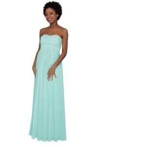 CLEARANCE NWT Union Station Strapless Prom Bride's Maid Gown in Sea Glass​​​​​
